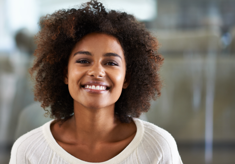 Woman smiling